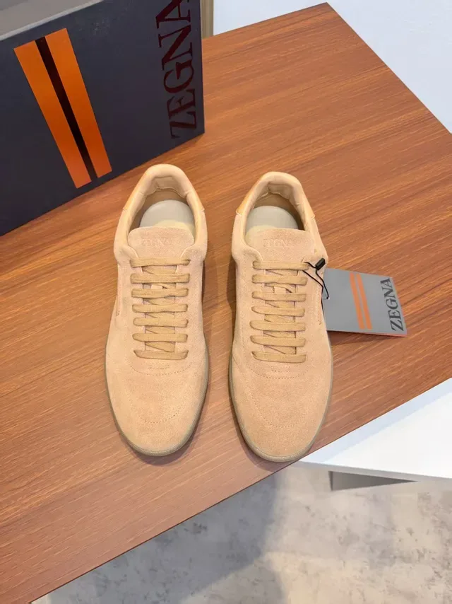 Zegna Baskets Beige Daim Low Top Lifestyle 5