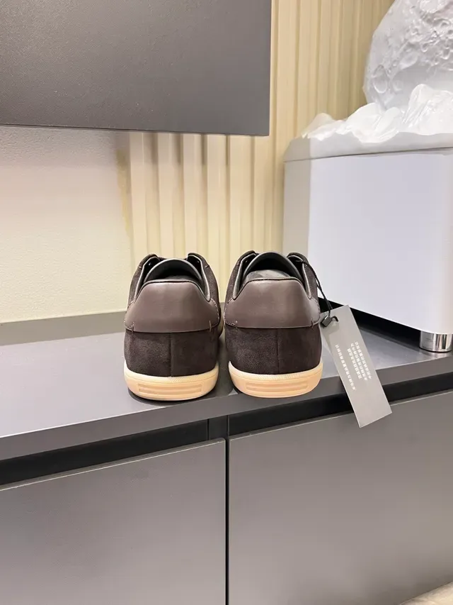 Zegna Brown Suede Low-Top Lifestyle Sneakers 2