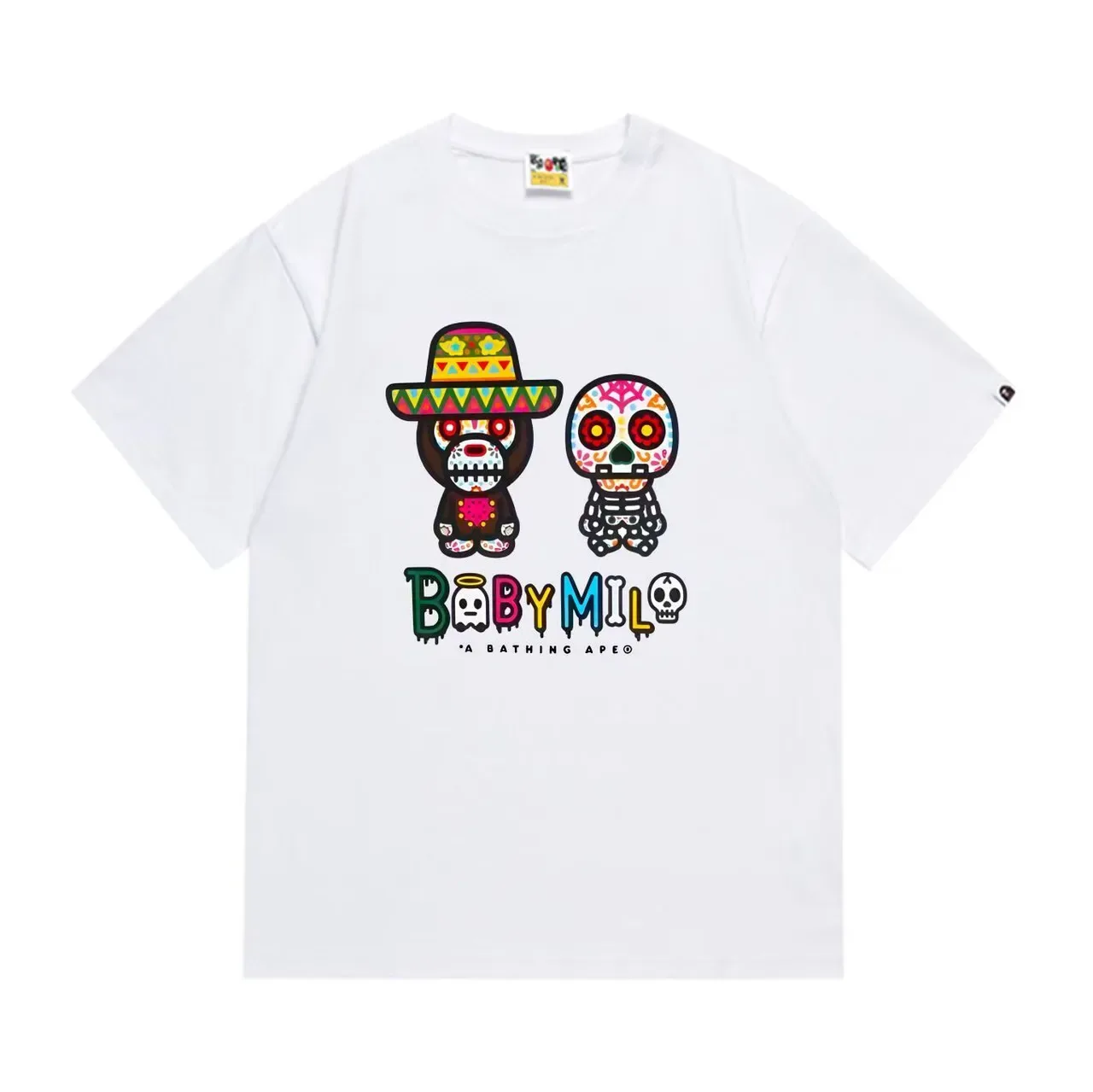 A Bathing Ape Baby Milo Day of the Dead Graphic T-Shirt 3
