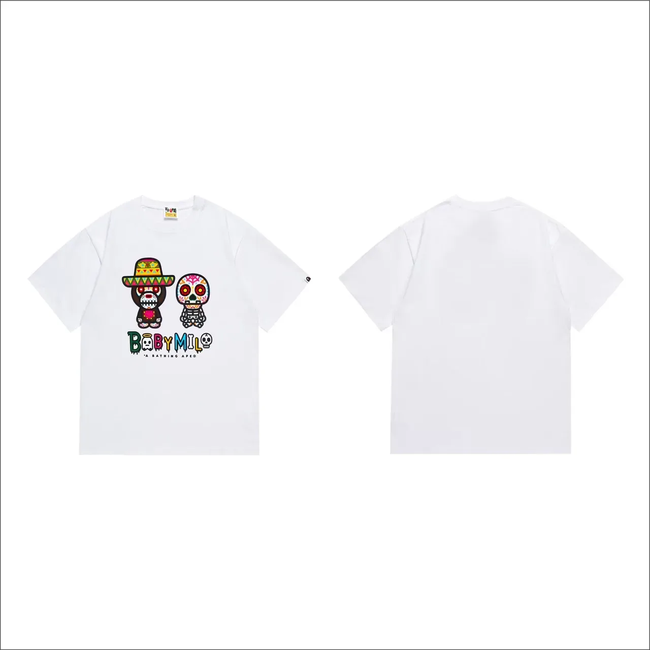 A Bathing Ape Baby Milo Day of the Dead Graphic T-Shirt 7