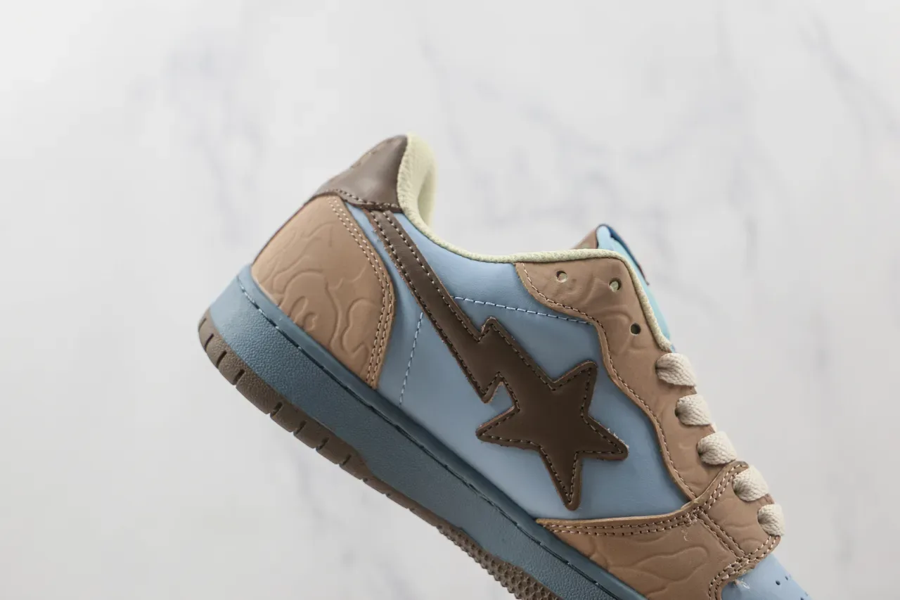A Bathing Ape BAPE STA Sneakers Lifestyle Bleu Clair Beige 5