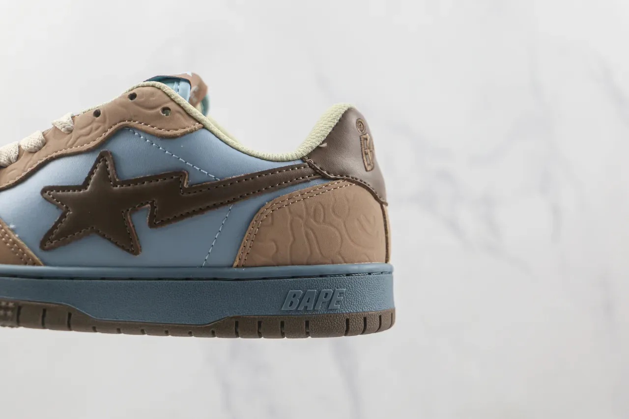 A Bathing Ape BAPE STA Sneakers Lifestyle Bleu Clair Beige 7