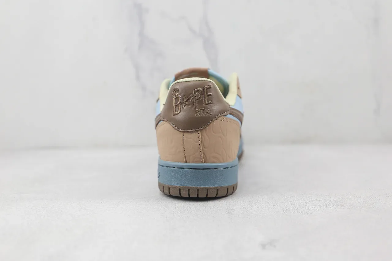 A Bathing Ape BAPE STA Sneakers Lifestyle Bleu Clair Beige 9