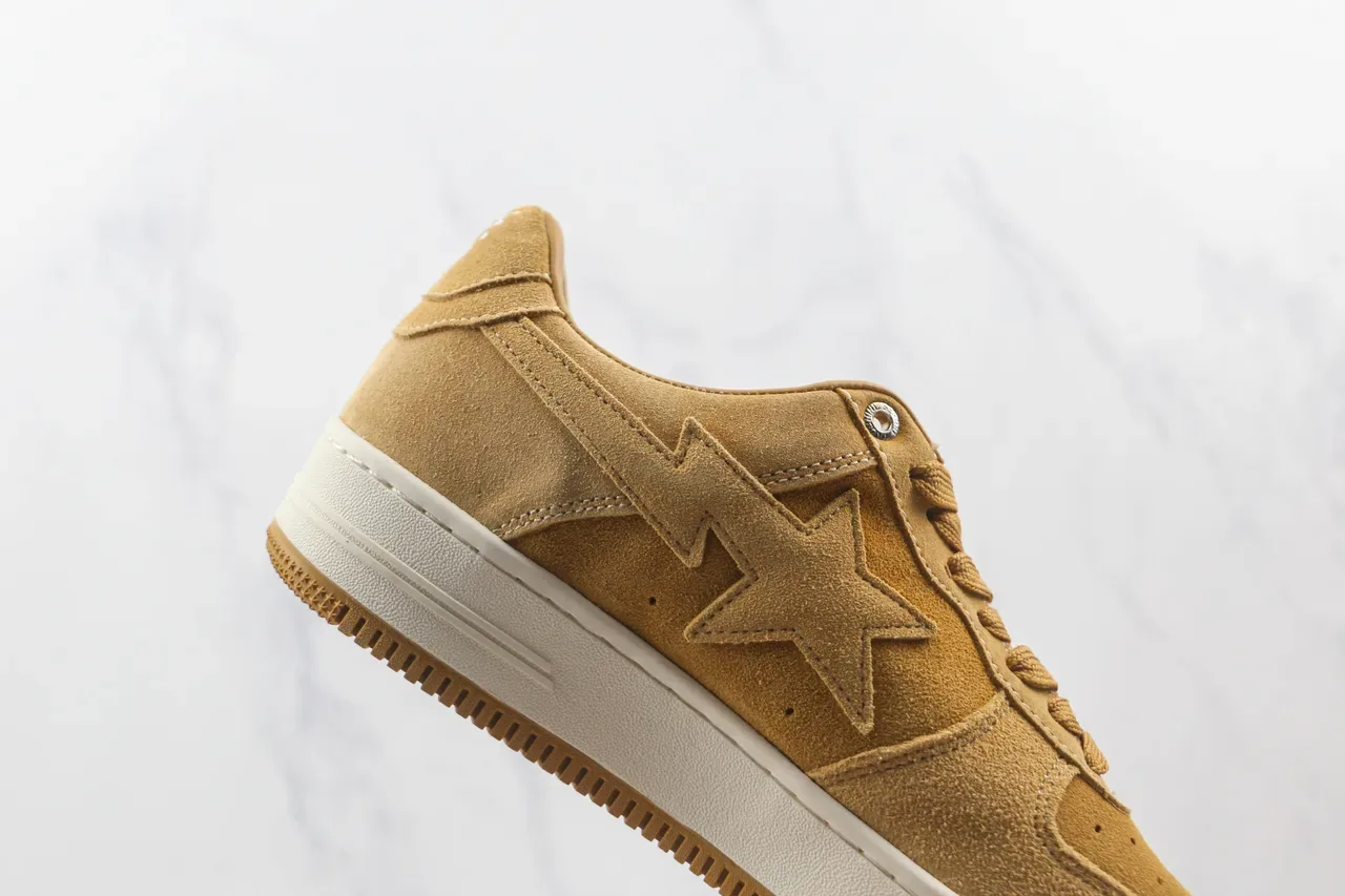 A Bathing Ape BAPE STA Sneakers Lifestyle en Daim Moutarde 5