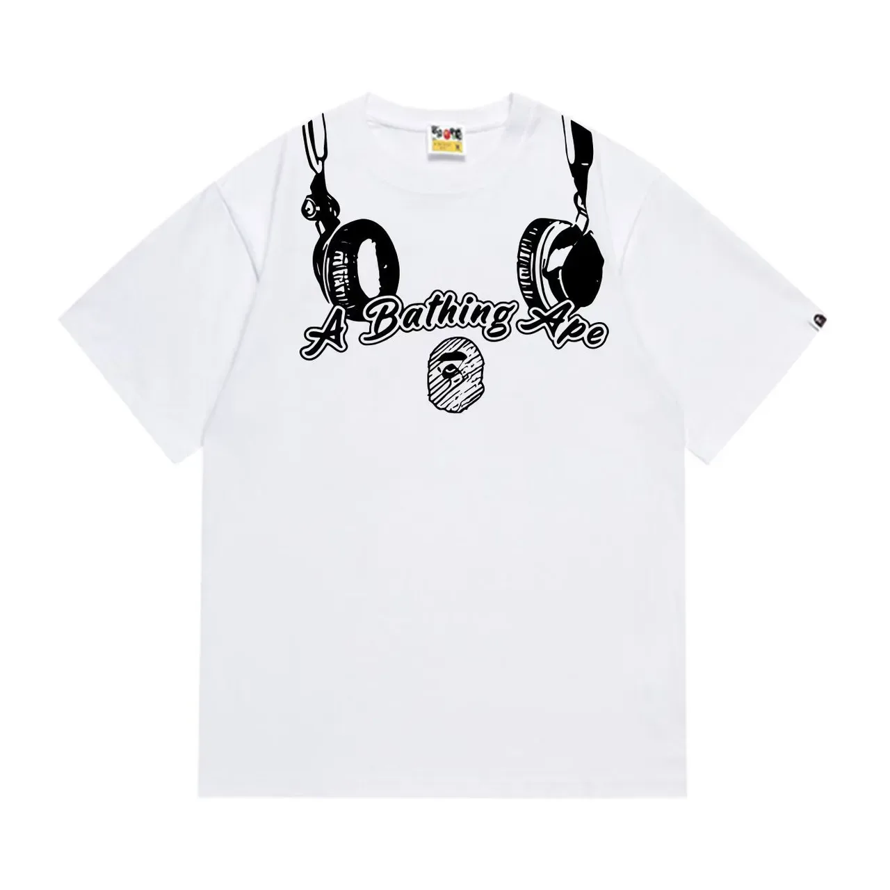 A Bathing Ape Headphone Graphic Black T-Shirt 3