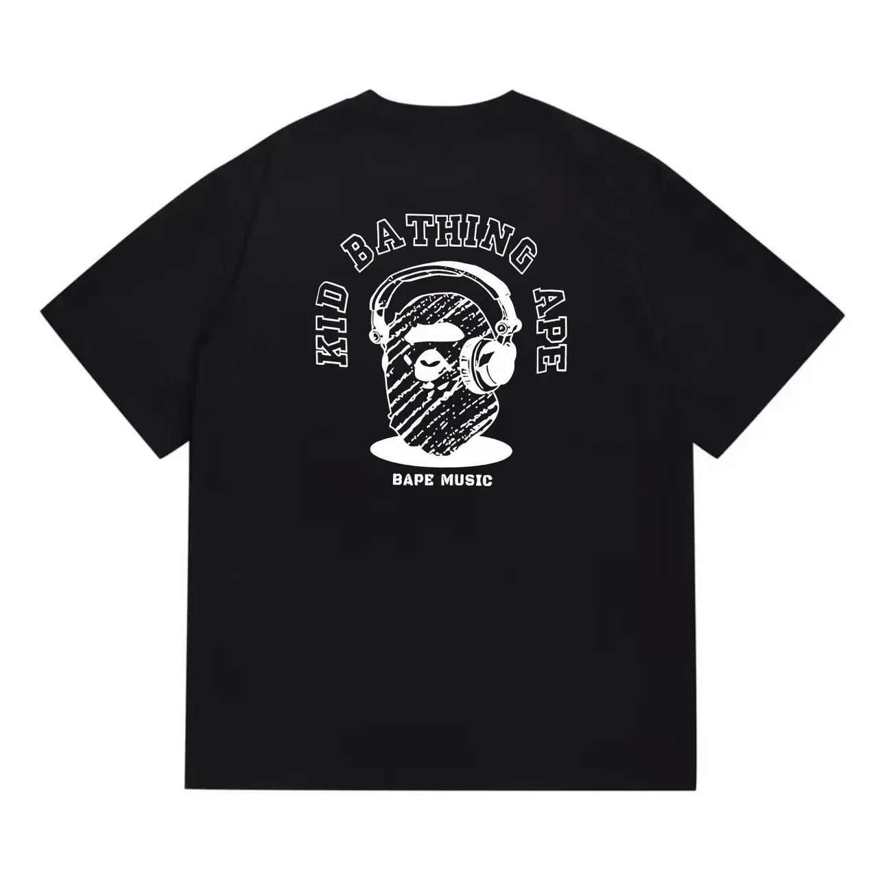 A Bathing Ape Headphone Graphic Black T-Shirt 5
