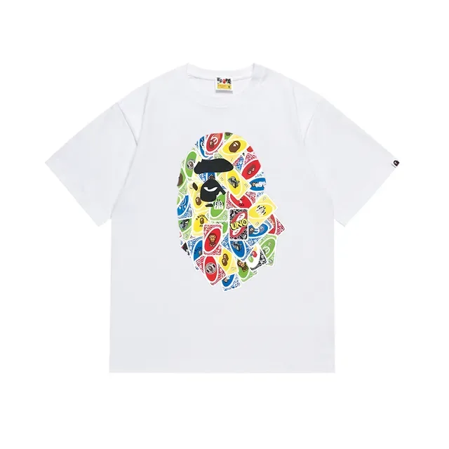 A Bathing Ape UNO Card Ape Head Graphic Black T-Shirt 5