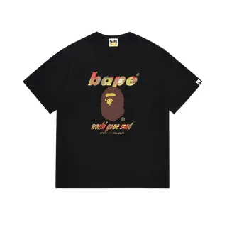 A Bathing Ape World Gone Mad ग्राफिक काली टी-शर्ट
