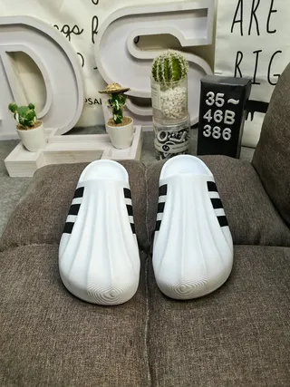 Adidas Adifom Stan Mule White Black Three-Stripe Slippers 11