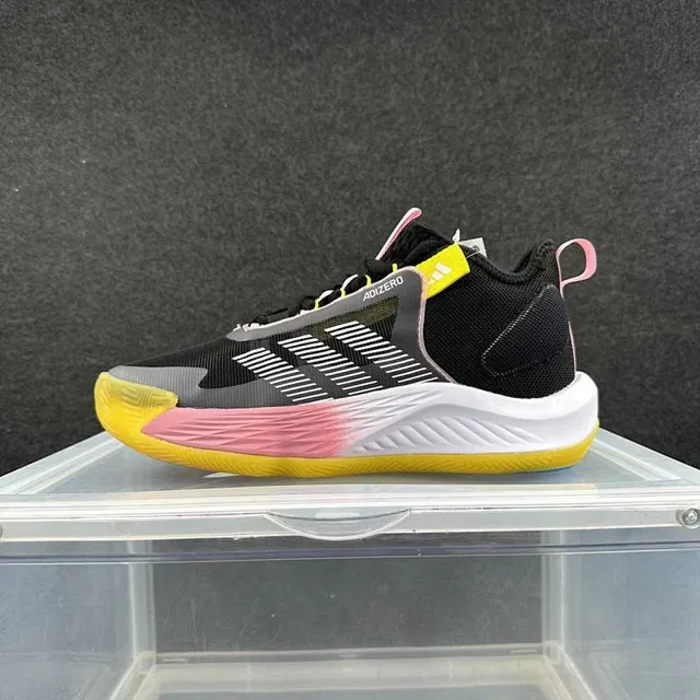 Adidas Adizero أسود وردي أصفر أحذية كرة السلة 2