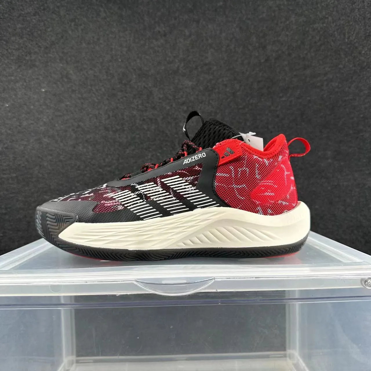 Adidas ADIZERO Noir Rouge Blanc Chaussures de Basketball 2