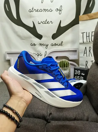 Adidas Adizero Blue Silver Running Shoes 5
