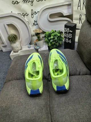 Adidas Adizero Evo SL 2 Neon Lime and Blue Zapatos para correr 8