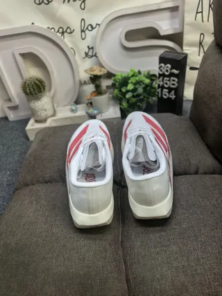 Adidas Adizero Evo SL 2 Chaussures de course blanches rouges à pois 8