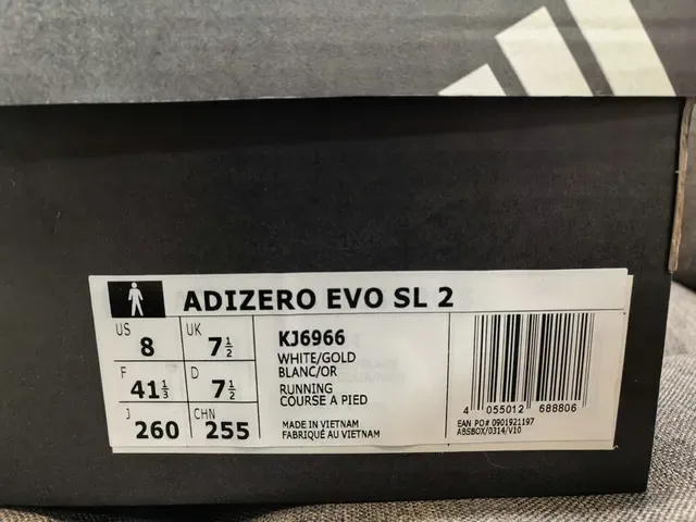 Adidas Adizero Evo SL 2 White Silver Running Shoes 2
