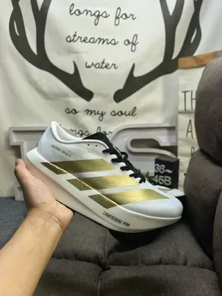 Adidas Adizero Evo SL 2 White Silver Running Shoes 5