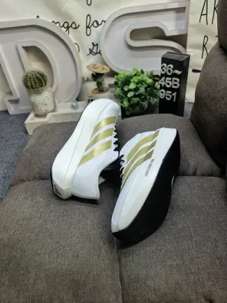 Adidas Adizero Evo SL 2 White Silver Running Shoes 6