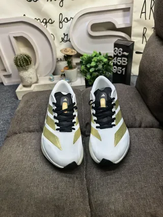Adidas Adizero Evo SL 2 White Silver Running Shoes 10