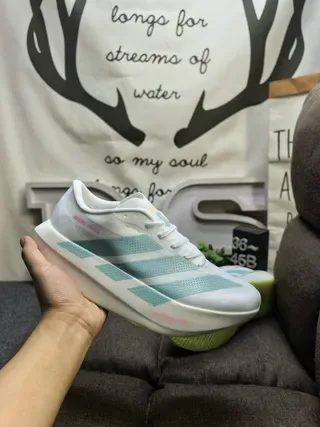 Adidas Adizero Evo SL 2 White Silver Running Shoes 15