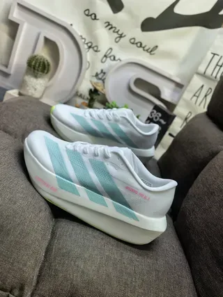Adidas Adizero Evo SL 2 White Silver Running Shoes 17