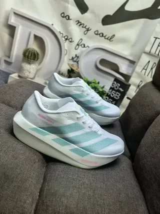 Adidas Adizero Evo SL 2 White Silver Running Shoes 19