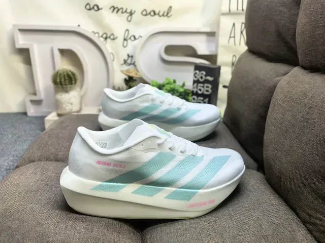 Adidas Adizero Evo SL 2 White Silver Running Shoes 21