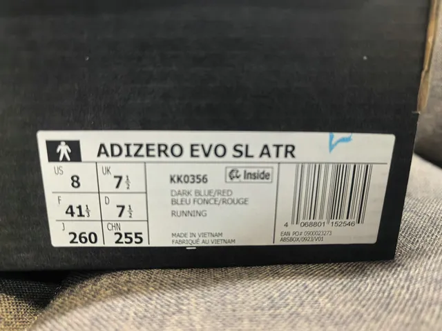 Adidas Adizero Evo SL ATR Bleu Marine Argent Rouge Chaussures de course 2