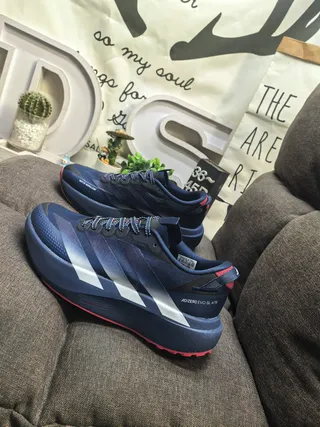 Adidas Adizero Evo SL ATR Bleu Marine Argent Rouge Chaussures de course 7