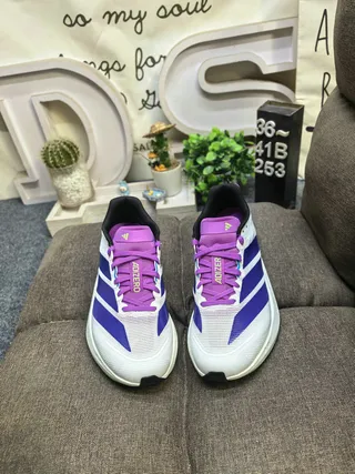 Adidas Adizero Lightstrike Pro White Purple Blue Running Shoes 10