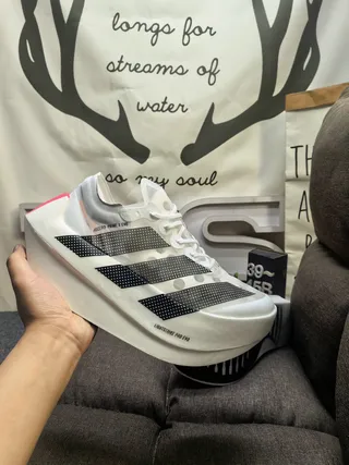 Adidas Adizero Prime X Evo White Black Pink Running Shoes 5