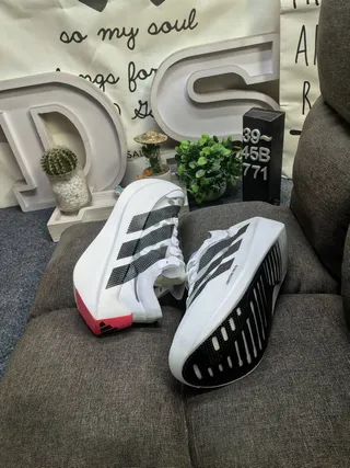 Adidas Adizero Prime X Evo White Black Pink Running Shoes 6
