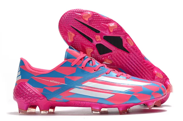 Adidas adizero Chaussures de football blanches argentées holographiques pour terrain ferme 2