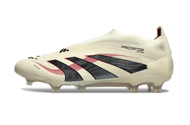 Adidas Beige Black Low-Cut Sock-Fit Upper Firm-Ground Soccer Shoes 7
