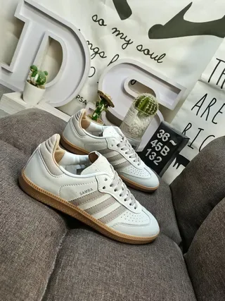 Adidas Beige Brown Low-Top Perforated Toe Lifestyle Sneakers 9