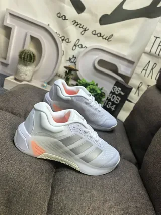 Adidas Beige Gray Engineered Mesh Upper Three-Stripe Side Panel Lifestyle Sneakers 9