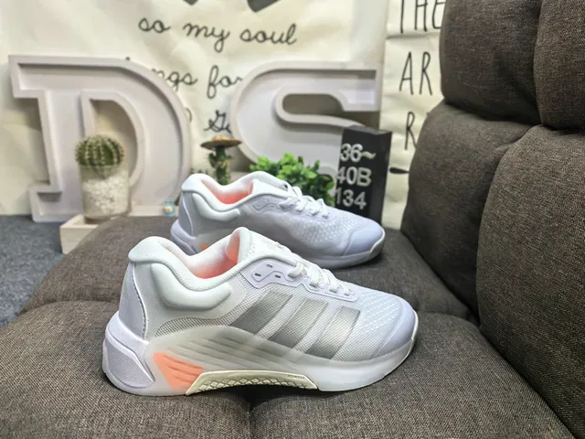 Adidas Beige Gray Engineered Mesh Upper Three-Stripe Side Panel Lifestyle Sneakers 11
