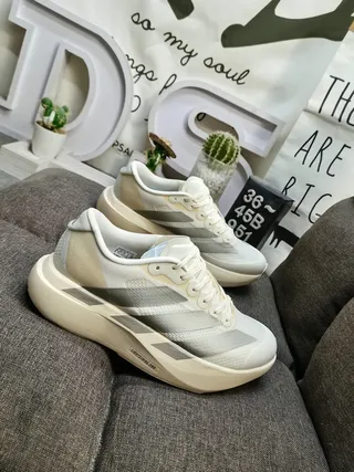 Adidas Beige Gray Low-Top Mesh Upper Lifestyle Sneakers 9
