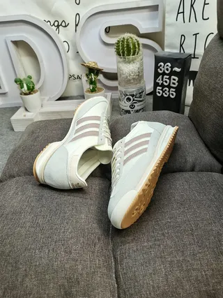 Adidas Beige Gray Low-Top Runner Mixed-Material Upper Lifestyle Sneakers 6