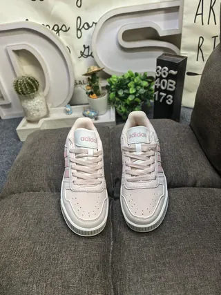 Adidas Beige Pink Low-Top Suede-and-Mesh Upper Lifestyle Sneakers 10