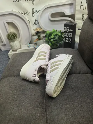 Adidas Beige Pink Shell-Toe Three-Stripe Lifestyle Sneakers 6