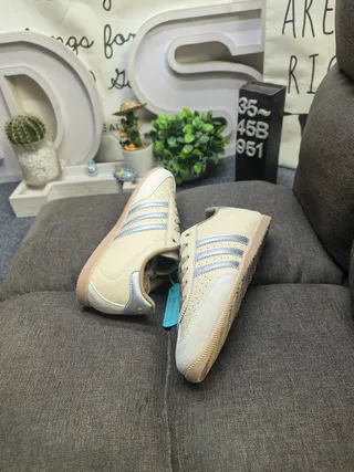 Adidas Beige Silver Low-Top Perforated Toebox Lifestyle Sneakers 6