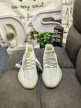 Adidas Beige Yellow Knit Upper Translucent Ridged Sole Lifestyle Sneakers 10