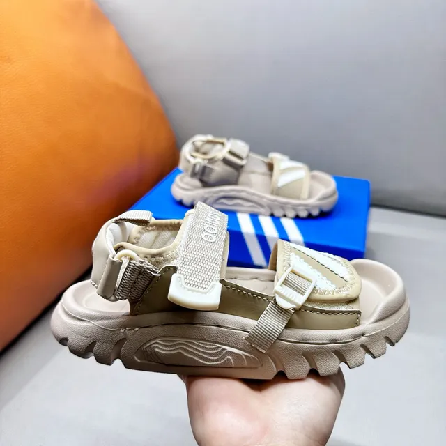 Adidas Sandales pour Enfants Noir et Blanc à Trois Rayures 14