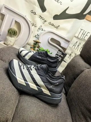 Adidas Black Beige Chunky Sculpted Midsole Asymmetrical Lacing System Lifestyle Sneakers 7