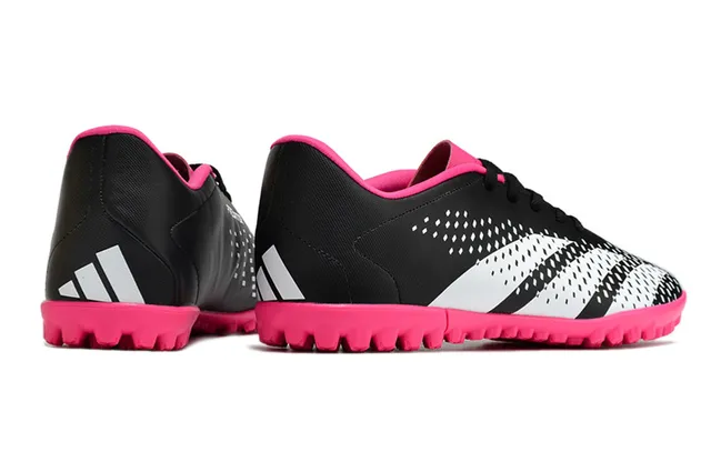 Adidas Black Pink Bajo-Corte Superior Sintético Patrón de Perforación Ventilación Artificial-Grass Zapatos de Fútbol 9