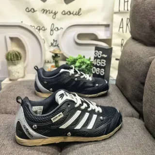 Adidas काला चांदी हल्का जाली ऊपरी तीन पट्टी संश्लेषित ओवरले लाइफस्टाइल स्नीकर
