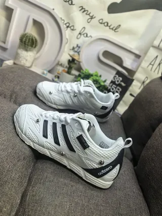 Adidas Black Silver Lightweight Mesh Upper Three-Stripe Synthetic Overlay Lifestyle Sneakers 7
