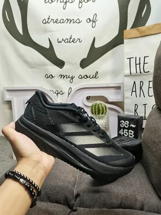 Adidas Black Silver Monochrome Reflective Stripe Accents Lifestyle Sneakers 5