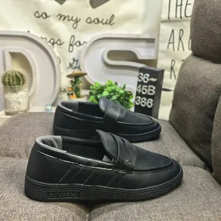 Adidas Black Slip-On Three-Stripe Side Panel Loafer