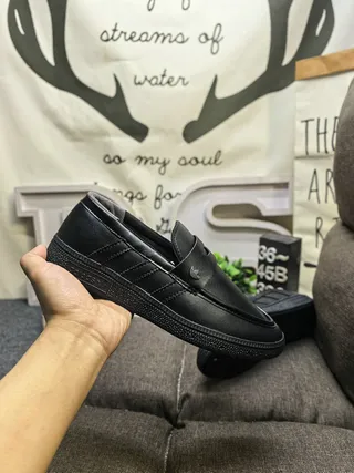 Adidas Black Slip-On Three-Stripe Side Panel Loafer 5